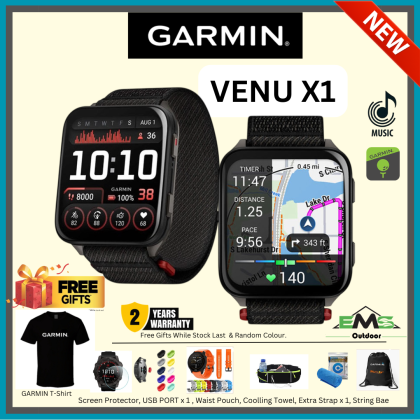 Garmin Venu X1 Smartwatch, BIG Screen 2.0" AMOLED,MAP